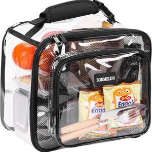 Clear Lunch Bags for Work for kids Transparent Plastic See through Stadium Conce